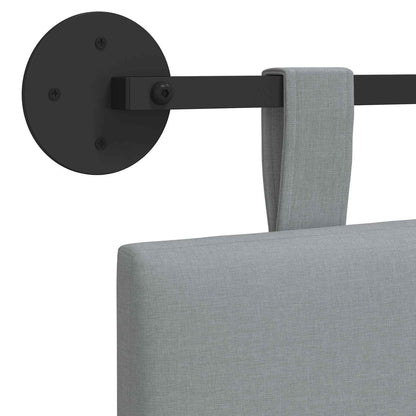Závěsné Čelo Postele Světle Šedá Textil