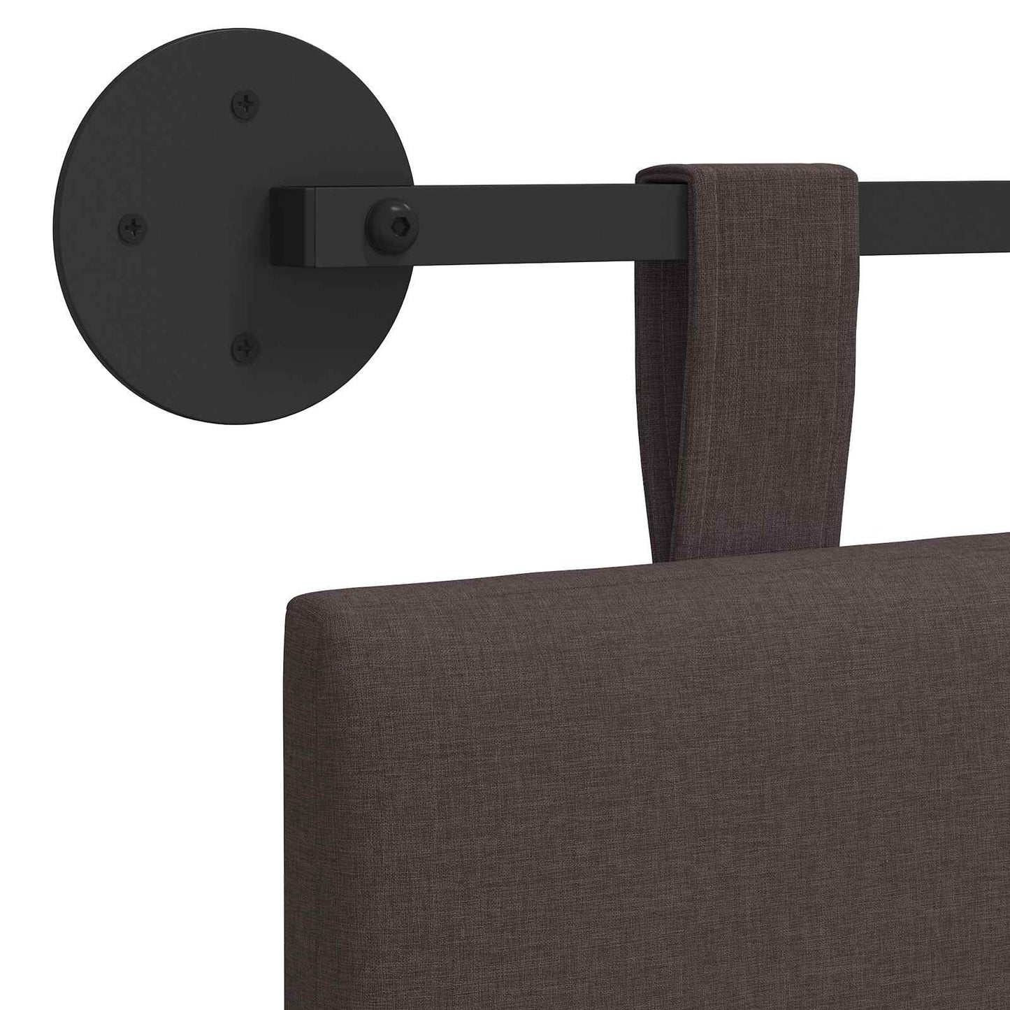 Závěsné Čelo Postele Tmavě Hnědá Textil