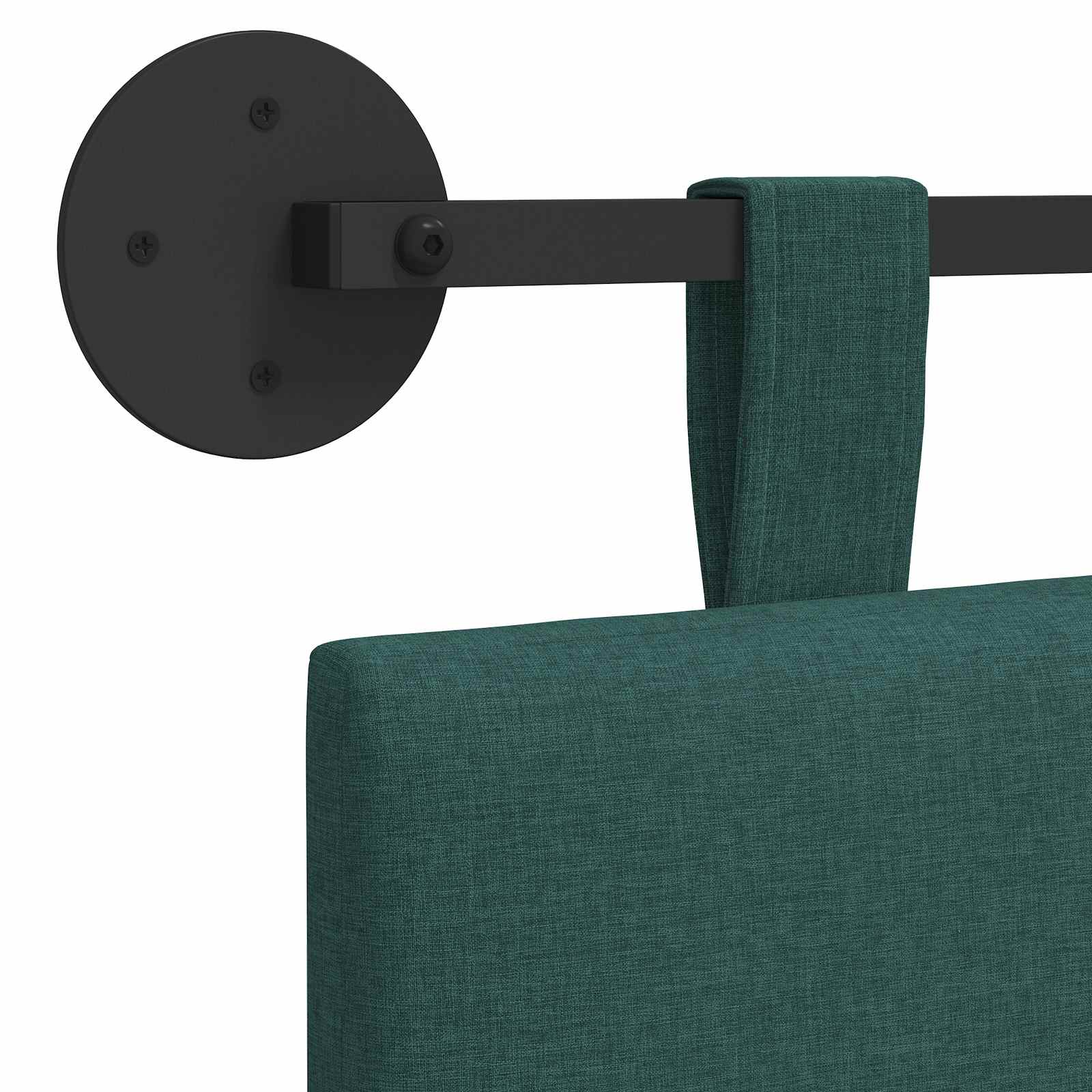Závěsné Čelo Postele Tmavě Zelená Textil