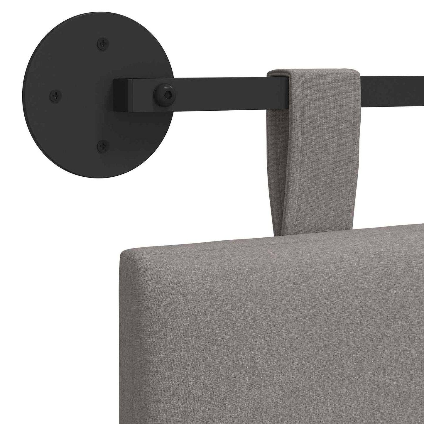 Závěsné Čelo Postele Taupe Textil