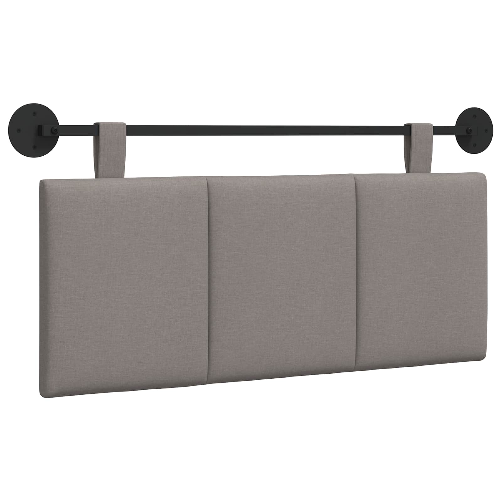 Závěsné Čelo Postele Taupe Textil