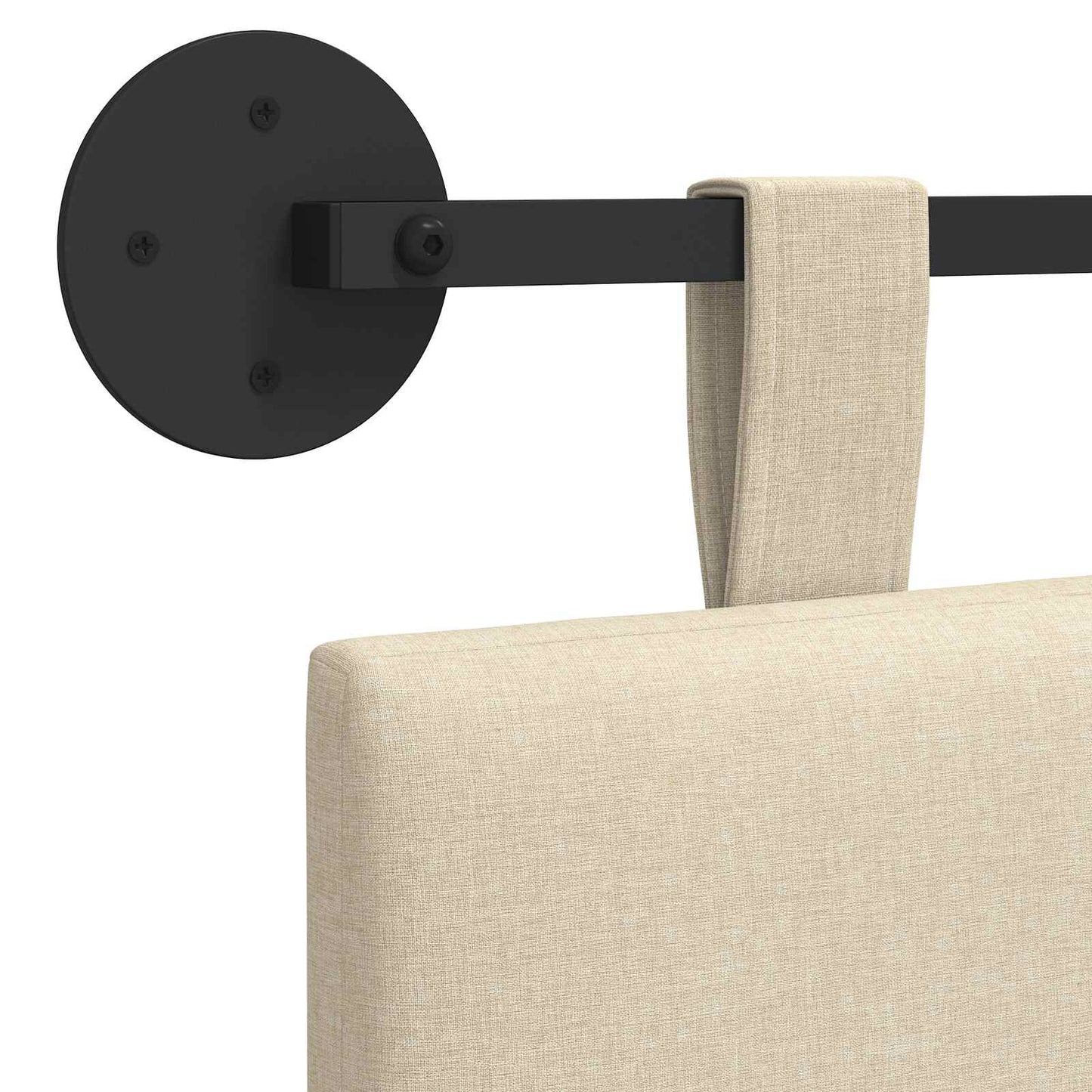 Závěsné Čelo Postele Krémová Textil