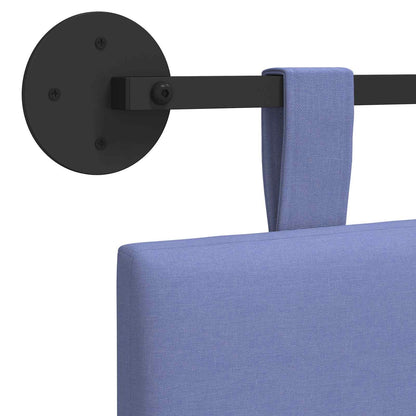 Závěsné Čelo Postele Modrá Džínovina Textil