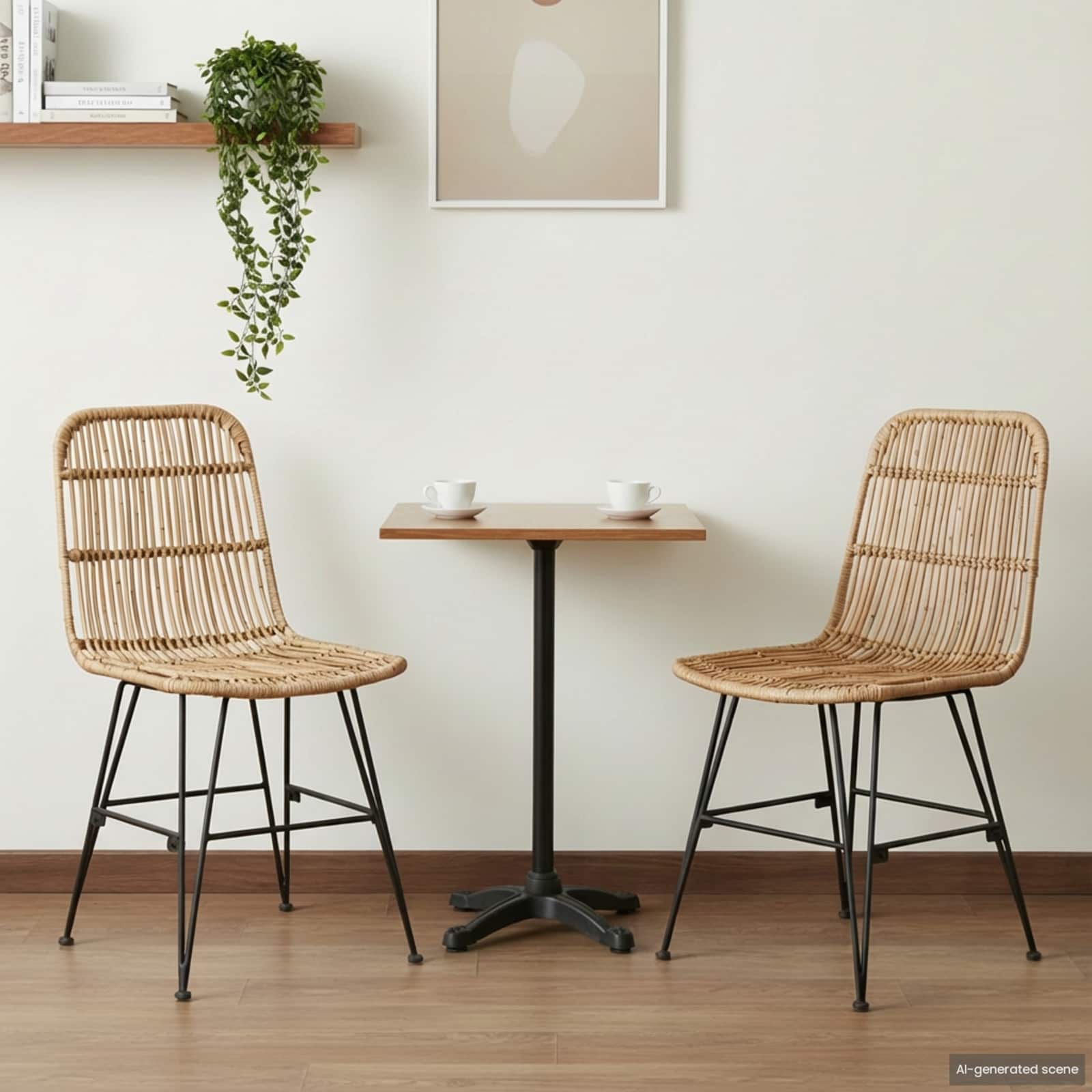 Jídelní Židle 2 Pcs Přírodní 41 X 55 X 85 Cm Ratan A Ocel