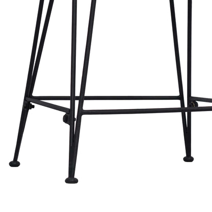 Barová Stolička 2 Pcs Černá 44 X 54 X 96 Cm Ratan A Ocel