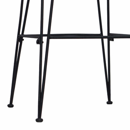 Barová Stolička 2 Pcs Přírodní 44 X 55 X 109 Cm Ratan A Ocel