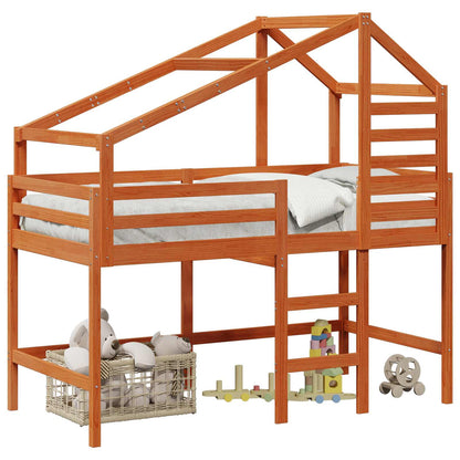 Rám Postele Loft Voskově Hnědá 90 X 190 Cm Masivní Borovice