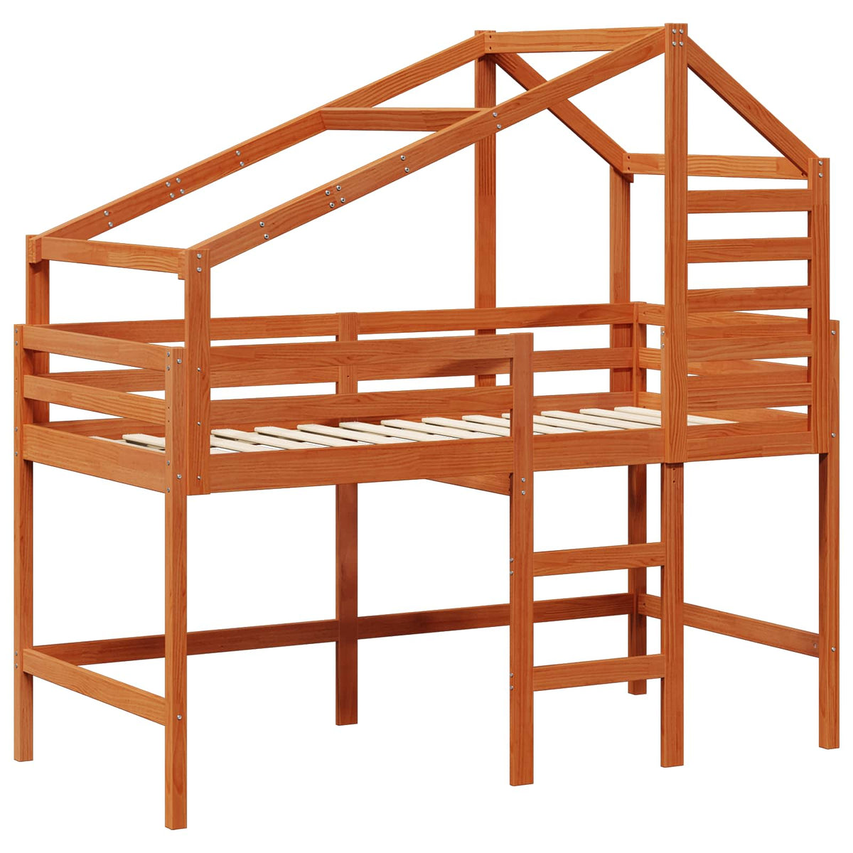 Rám Postele Loft Voskově Hnědá 90 X 190 Cm Masivní Borovice
