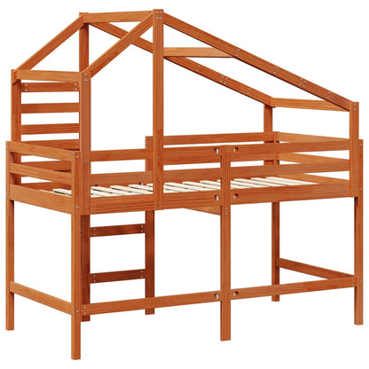 Rám Postele Loft Voskově Hnědá 90 X 190 Cm Masivní Borovice