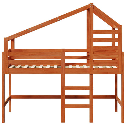 Rám Postele Loft Voskově Hnědá 90 X 190 Cm Masivní Borovice