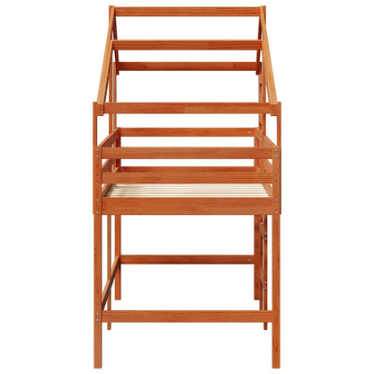 Rám Postele Loft Voskově Hnědá 90 X 190 Cm Masivní Borovice