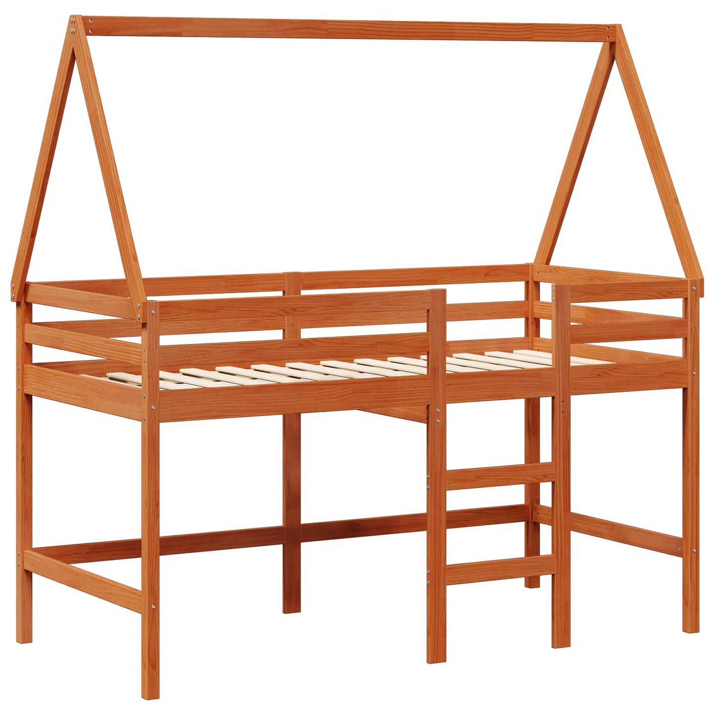 Rám Postele Loft Voskově Hnědá 90 X 190 Cm Masivní Borovice