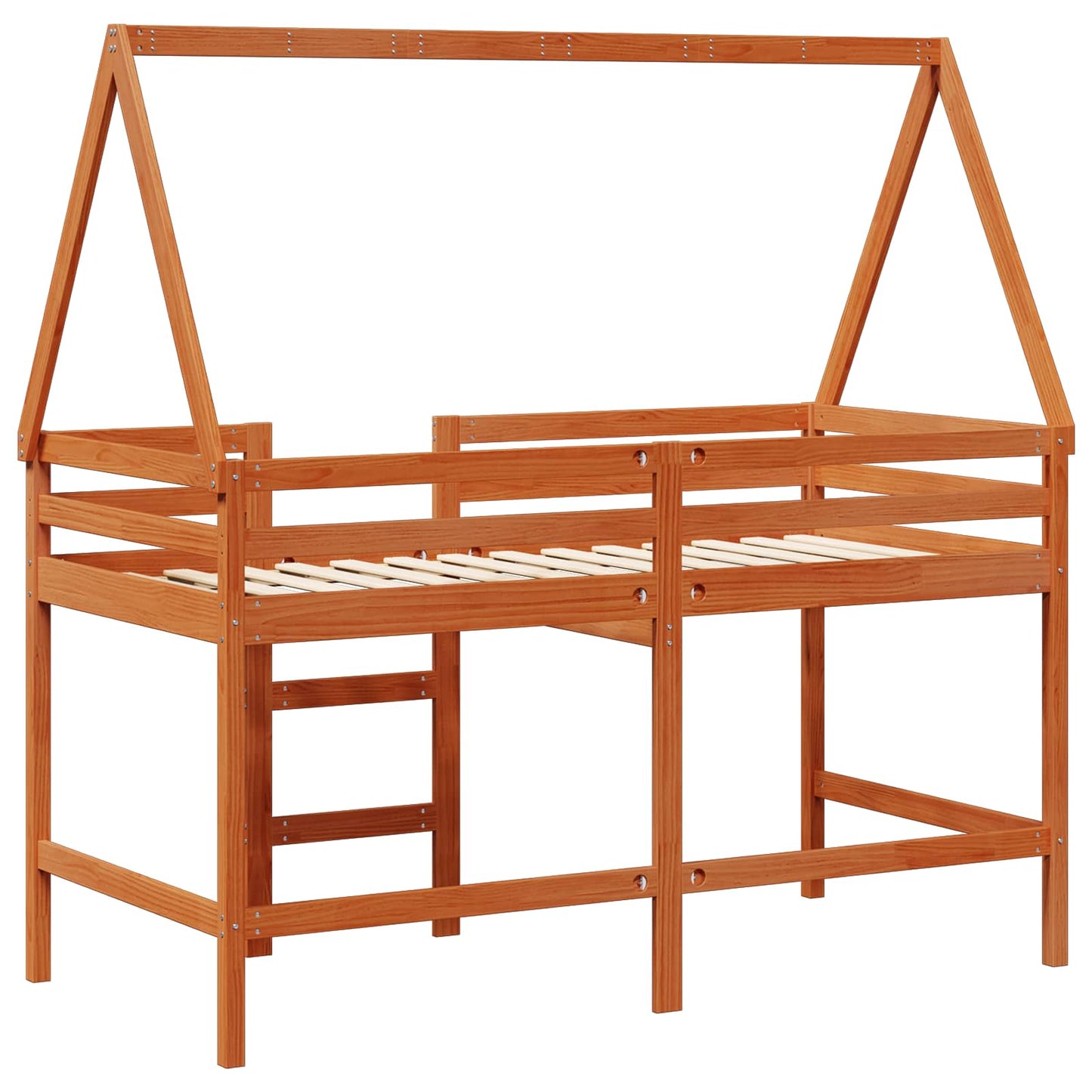 Rám Postele Loft Voskově Hnědá 90 X 190 Cm Masivní Borovice