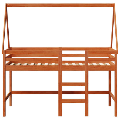 Rám Postele Loft Voskově Hnědá 90 X 190 Cm Masivní Borovice
