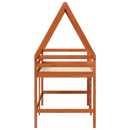 Rám Postele Loft Voskově Hnědá 90 X 190 Cm Masivní Borovice