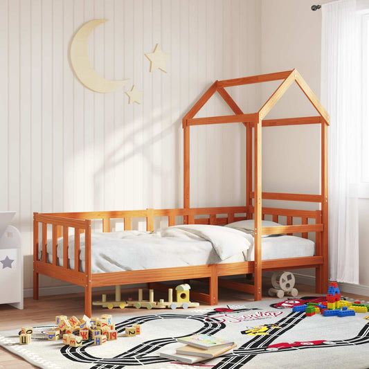 Sada Denní Postele 2 Ks Voskově Hnědá Masivní Borové Dřevo