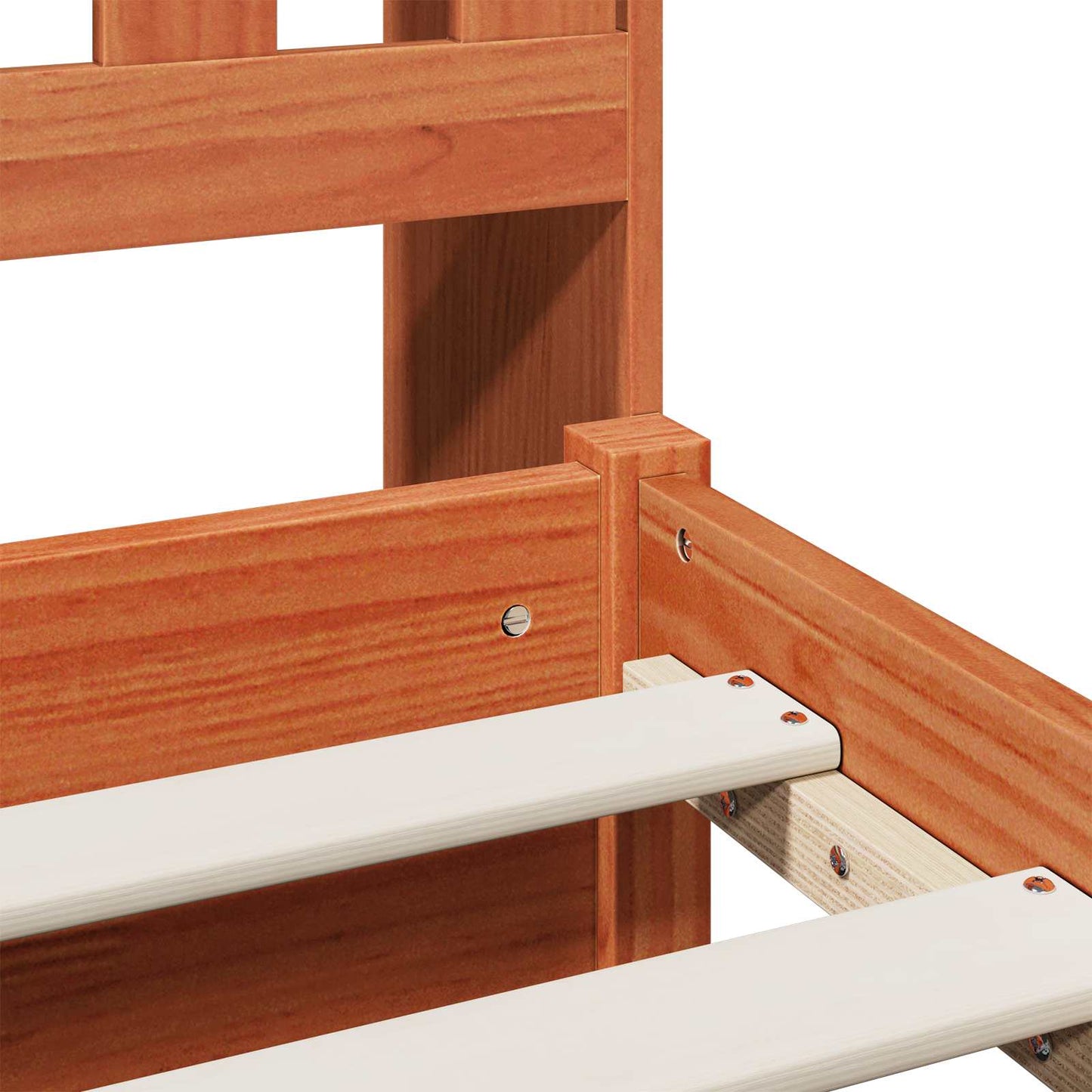 Knihovna Postelový Rám S Čelo Voskově Hnědá 200 X 150 Cm