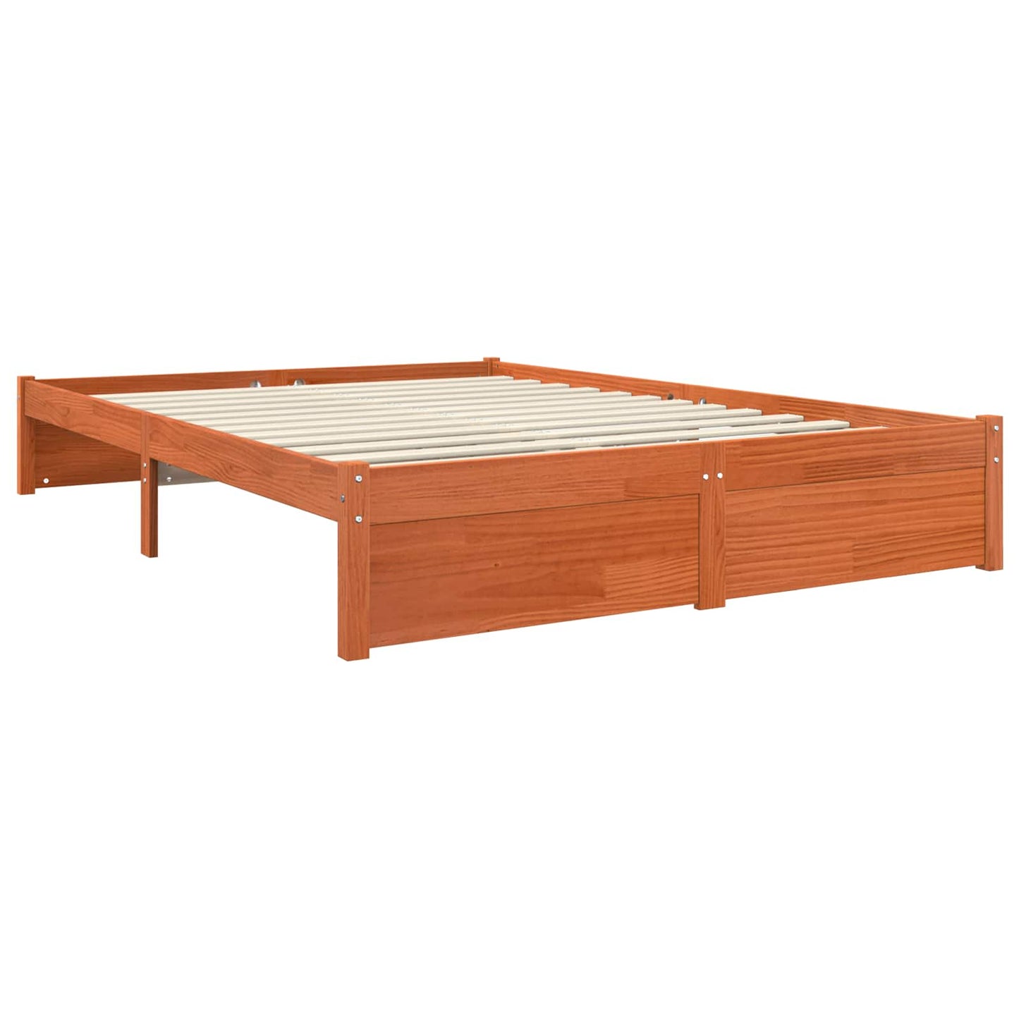 Knihovna Postelový Rám S Čelo Voskově Hnědá 200 X 150 Cm