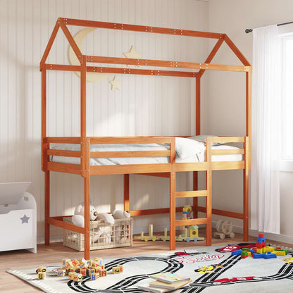 Rám Postele Loft Voskově Hnědá 90 X 190 Cm Masivní Borovice