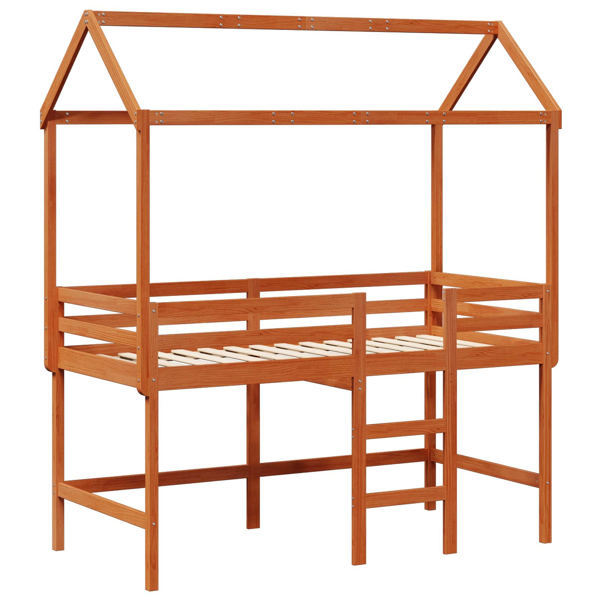 Rám Postele Loft Voskově Hnědá 90 X 190 Cm Masivní Borovice