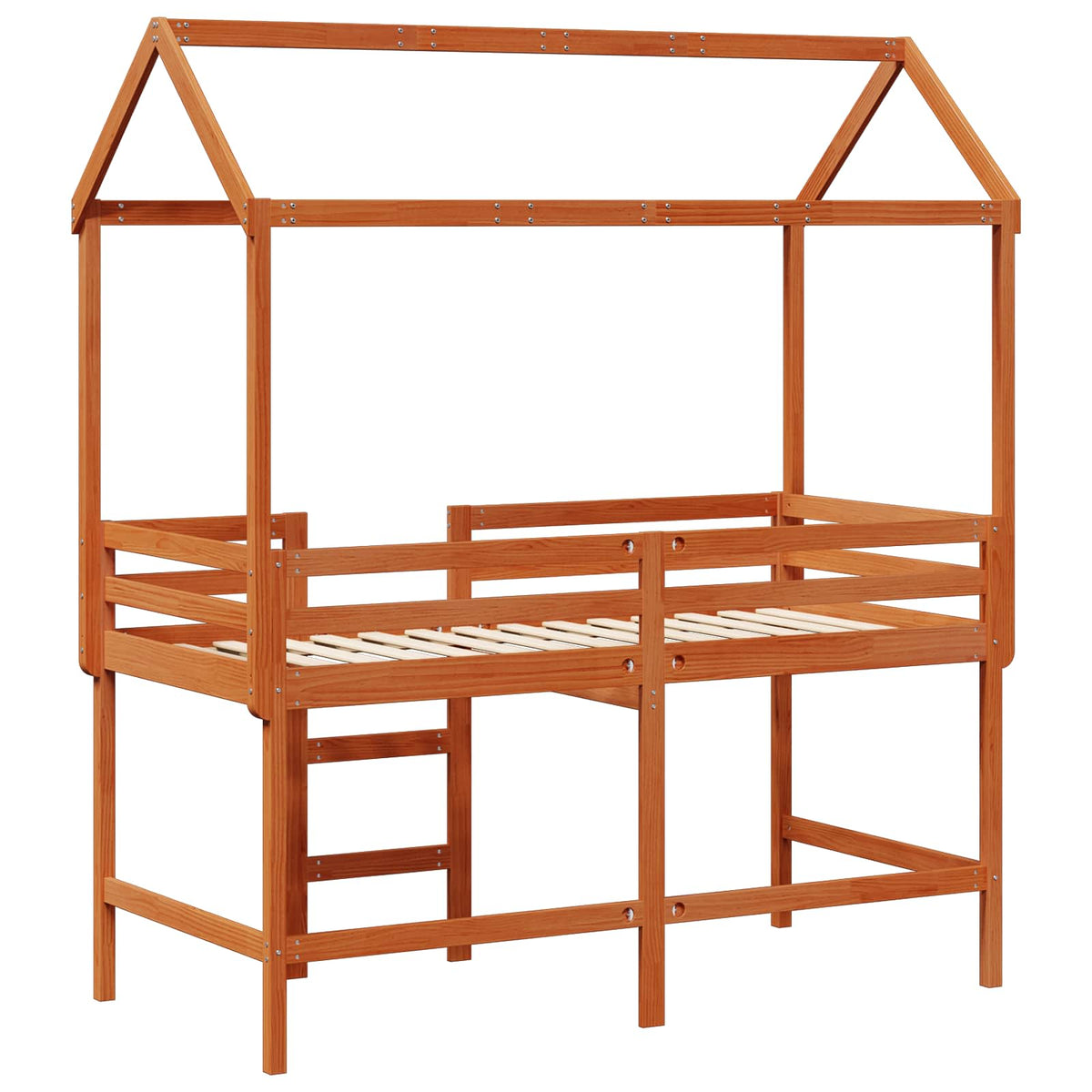 Rám Postele Loft Voskově Hnědá 90 X 190 Cm Masivní Borovice