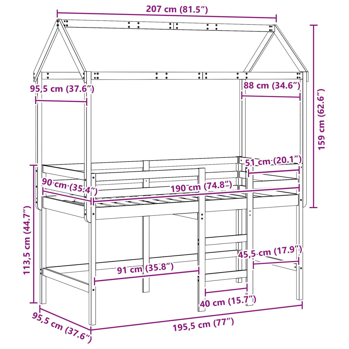 Rám Postele Loft Voskově Hnědá 90 X 190 Cm Masivní Borovice
