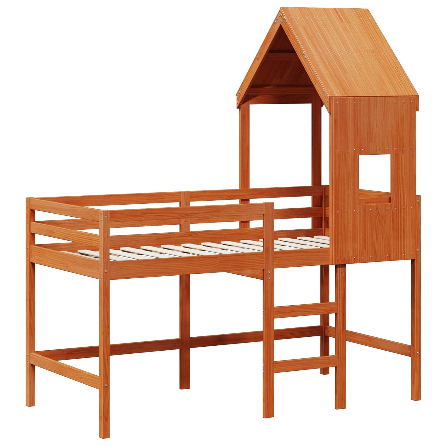 Rám Postele Loft Voskově Hnědá 90 X 190 Cm Masivní Borovice