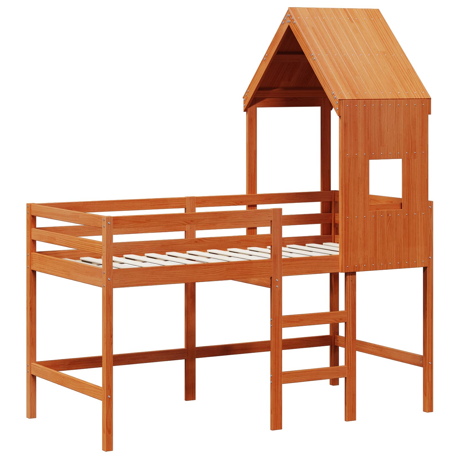 Rám Postele Loft Voskově Hnědá 90 X 190 Cm Masivní Borovice