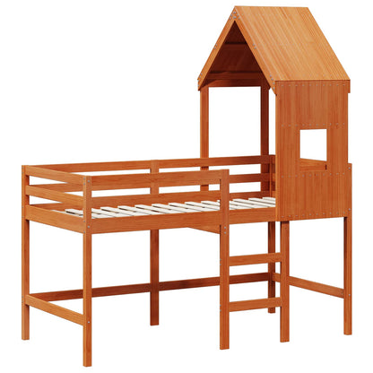 Rám Postele Loft Voskově Hnědá 90 X 190 Cm Masivní Borovice