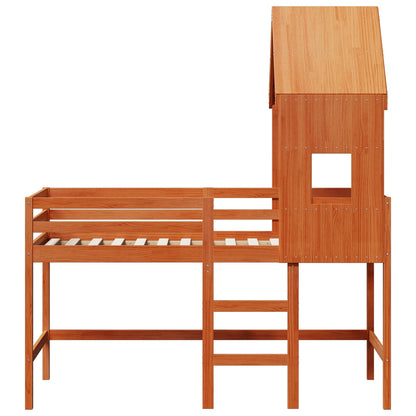 Rám Postele Loft Voskově Hnědá 90 X 190 Cm Masivní Borovice