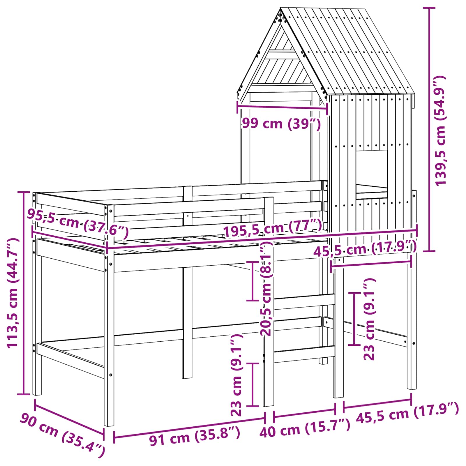 Rám Postele Loft Voskově Hnědá 90 X 190 Cm Masivní Borovice