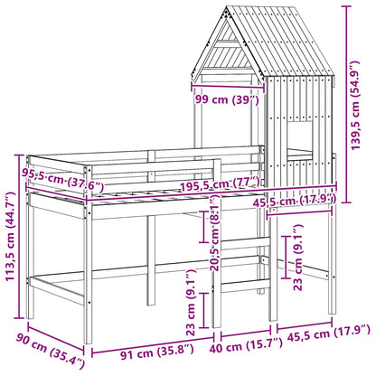 Rám Postele Loft Voskově Hnědá 90 X 190 Cm Masivní Borovice
