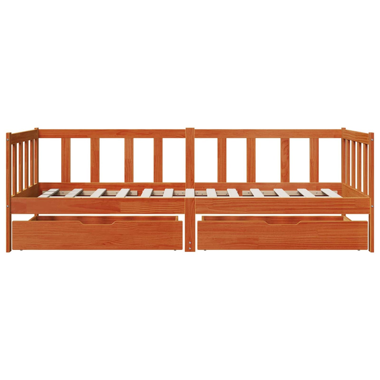 Daybed Se Zásuvkou 3 Ks Voskově Hnědá Masivní Borovicové Dřevo