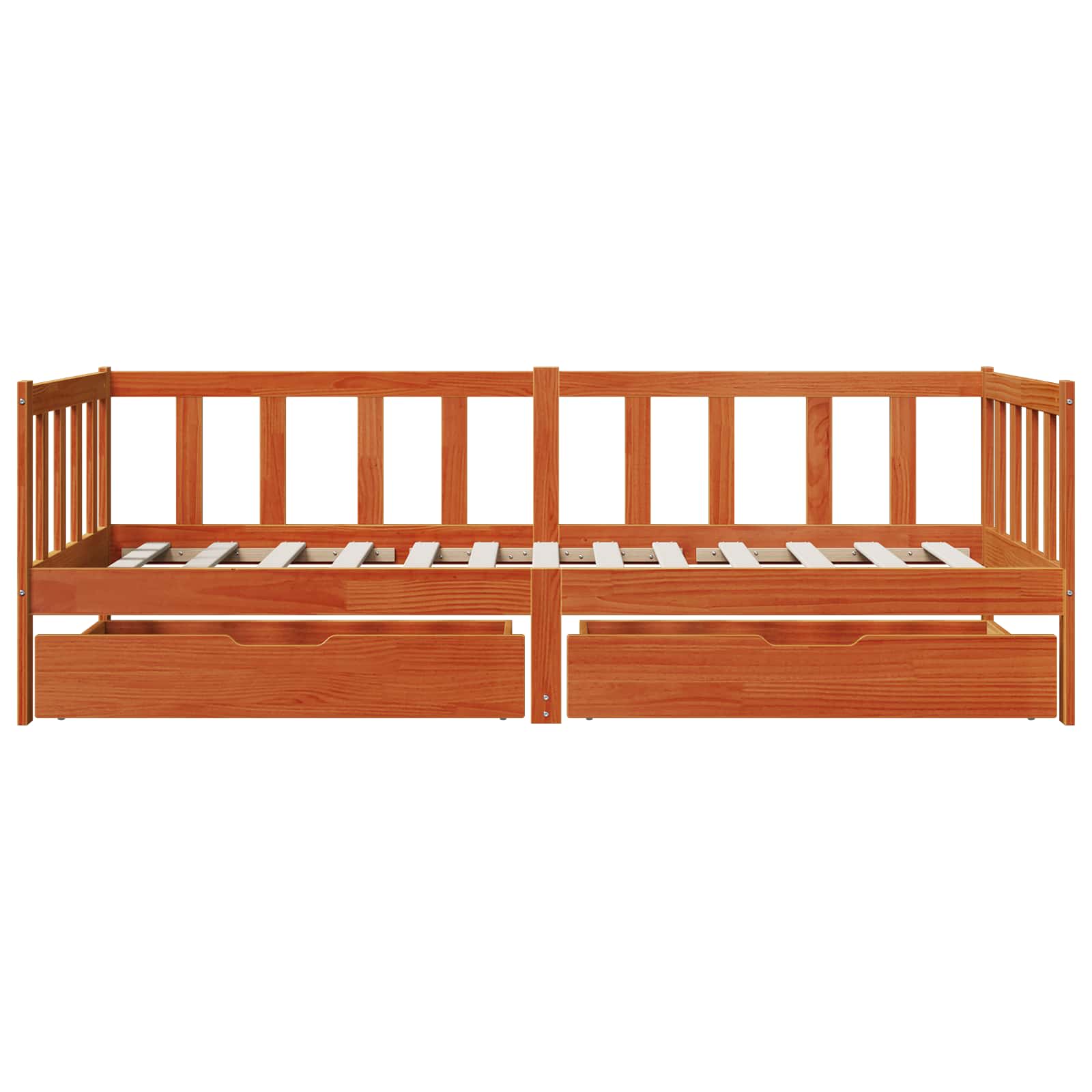 Daybed Se Zásuvkou 3 Ks Voskově Hnědá Masivní Borovicové Dřevo