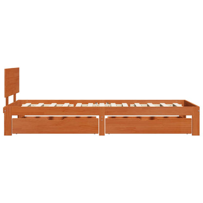 Rám Postele Voskově Hnědá 70 X 190 Cm Masivní Borovicové Dřevo