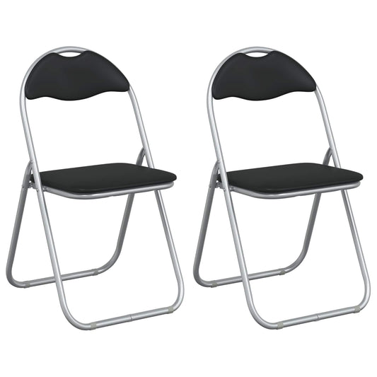 Skládací Židle 2 Pcs 48 X 43,5 X 81 Cm Umělá Kůže
