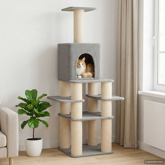 Kočičí Strom Se Škrabacími Sloupky Sisal 180 Cm