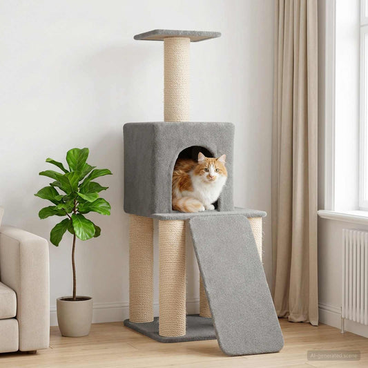 Kočičí Strom Se Škrabacími Sloupky Sisal 146 Cm