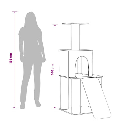 Kočičí Strom Se Škrabacími Sloupky Sisal 146 Cm