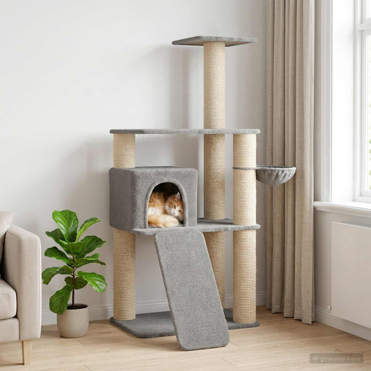 Kočičí Strom Se Škrabacími Sloupky Sisal 173 Cm