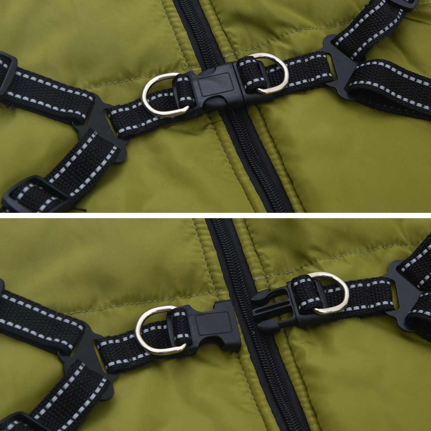 Psí Kabát Armádně Zelená L44 Fleece A Polyester