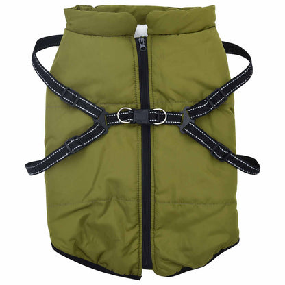 Psí Kabát Armádně Zelená L44 Fleece A Polyester