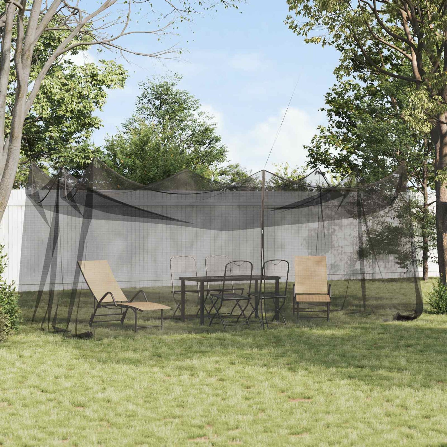 Zahradní Moskytiéra 156 Síťovina Černá 3 X 6 X 2,5 M Polyester