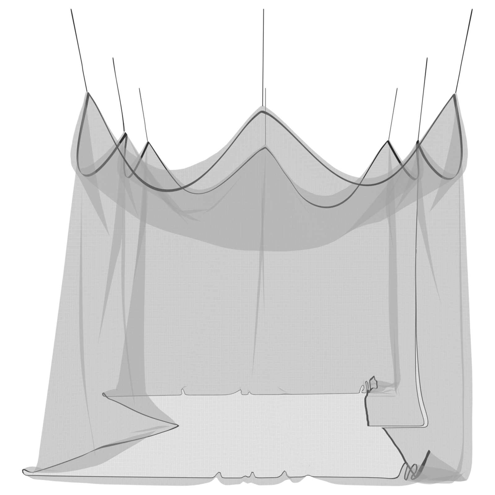 Zahradní Moskytiéra 156 Síťovina Černá 3 X 6 X 2,5 M Polyester