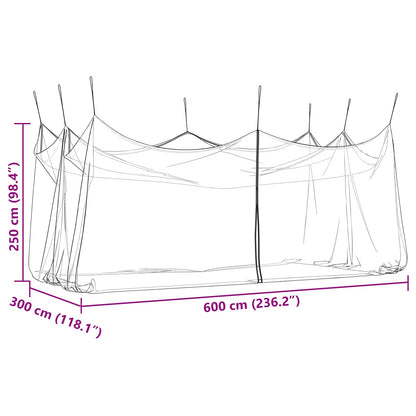 Zahradní Moskytiéra 156 Síťovina Černá 3 X 6 X 2,5 M Polyester