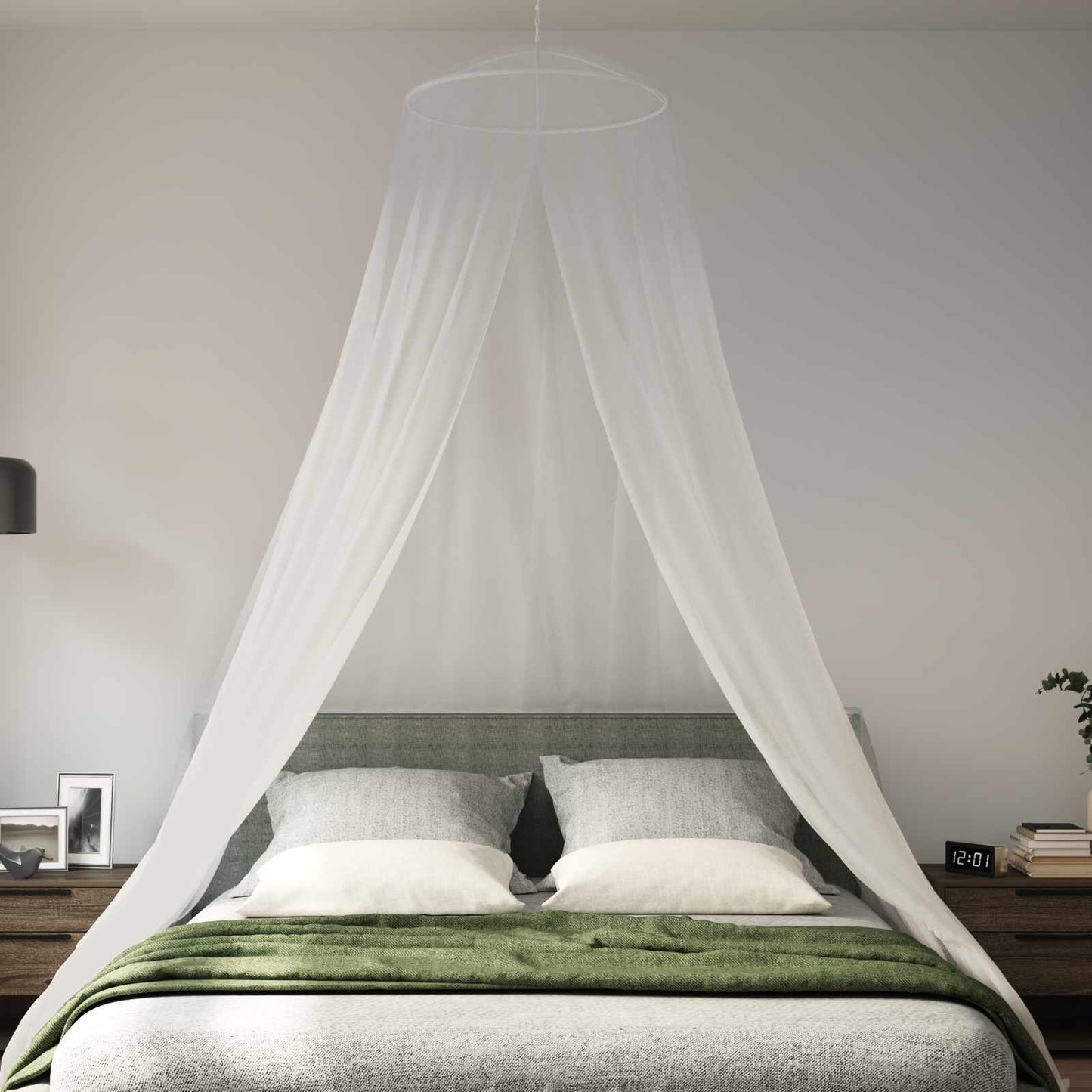 Moskytiéra Na Postel 3 Ks 156 Mesh Bílá ⌀56 X 220 Cm Polyester