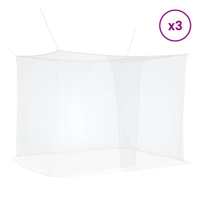 Mosquito Net Pro Postel 156 Síť 3 Ks Bílá 220 X 150 X 180 Cm