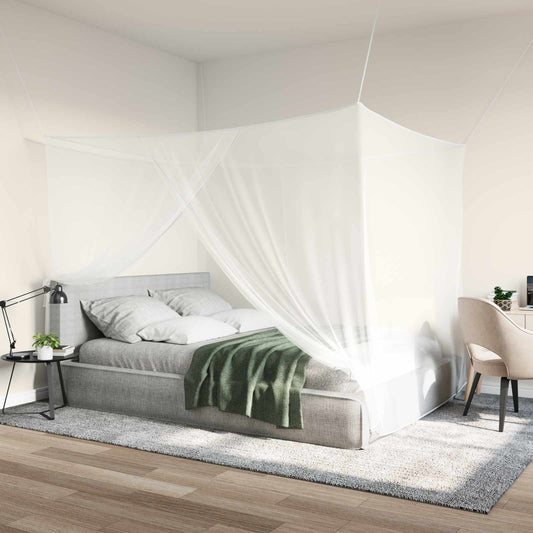 Mosquito Net Pro Postel 156 Síť 3 Ks Bílá 220 X 200 X 210 Cm
