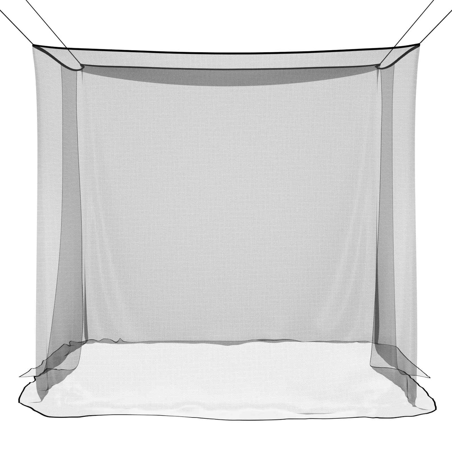 Mosquito Net Pro Postel 156 Síť Černá 220 X 150 X 180 Cm