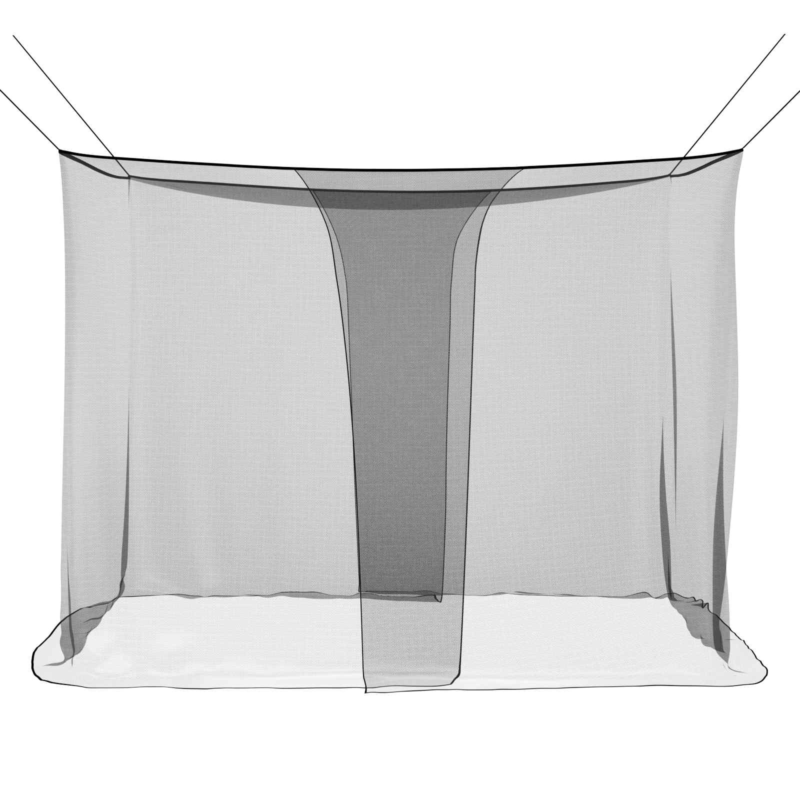 Mosquito Net Pro Postel 156 Síť 3 Ks Černá 220 X 180 X 180 Cm